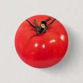 Ruby Red Tomato Fun Ronde Button 3,2 Cm (Voorkant)