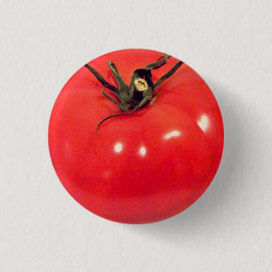 Ruby Red Tomato Fun Ronde Button 3,2 Cm