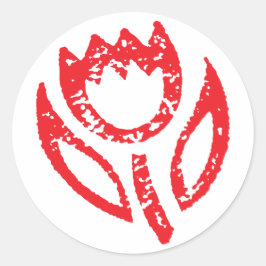Ruby Red Tulip Stickers