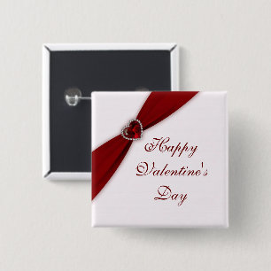 Ruby Red Valentijnsdag Button