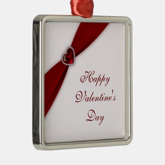 Ruby Red Valentijnsdag Ornament (Rechts)