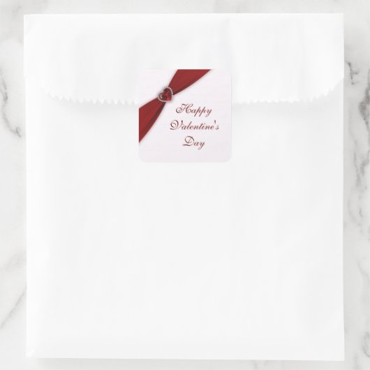 Ruby Red Valentijnsdag Sticker (Tas)