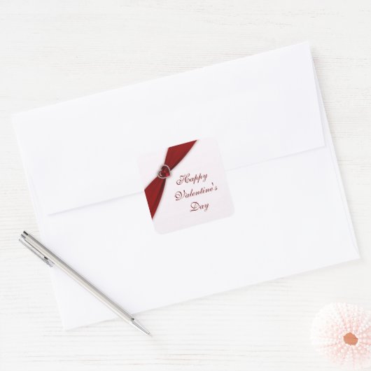 Ruby Red Valentijnsdag Sticker (Envelop)