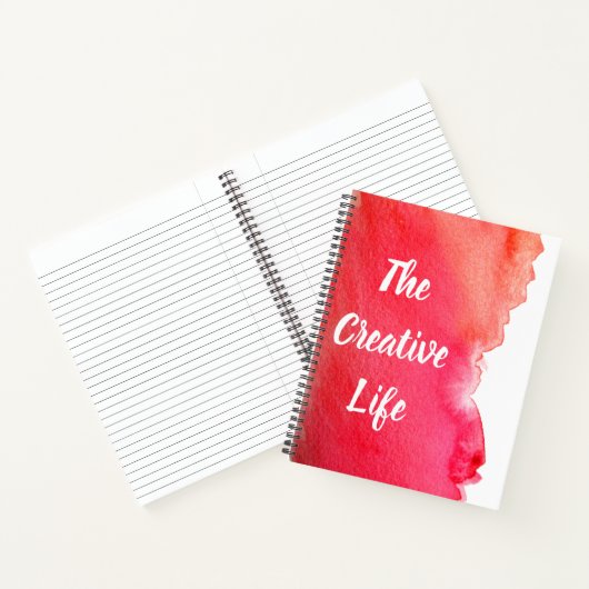 Ruby red waterverf de creatieve levensnotering notitieboek (Binnen)