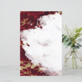Ruby Red Waterverf Geode Blank Stationery (Staand voorkant)