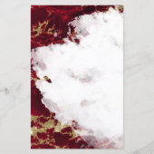 Ruby Red Waterverf Geode Blank Stationery (Voorkant)