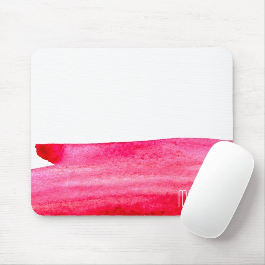 Ruby Red waterverf minimalist Muismat (Met muis)