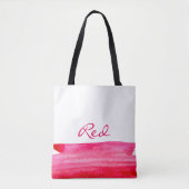 Ruby Red waterverf minimalist Tote Bag (Voorkant)