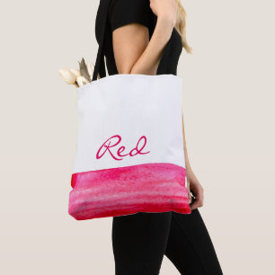 Ruby Red waterverf minimalist Tote Bag