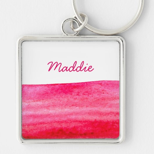 Ruby red waterverf swish sleutelhanger (Voorkant)