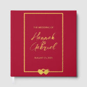 Ruby Red Wedding Gastenboek (Voorkant)
