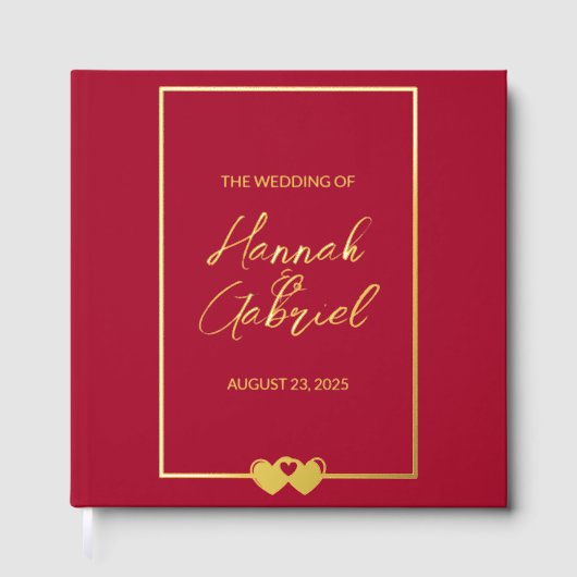 Ruby Red Wedding Gastenboek (Voorkant)