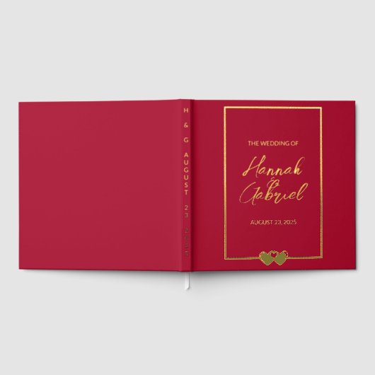 Ruby Red Wedding Gastenboek (Volledig)