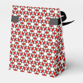 Ruby Red White floral Pattern Bedankdoosjes (Achterkant)