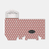 Ruby Red White floral Pattern Bedankdoosjes (Uitgevouwen)