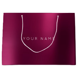 Ruby Red White Plum Minimal Favor Gift Ombre Large Cadeautasje