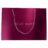 Ruby Red White Plum Minimal Favor Gift Ombre Large Cadeautasje (Achterkant)