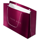 Ruby Red White Plum Minimal Favor Gift Ombre Large Cadeautasje (Voorkant Gekanteld)