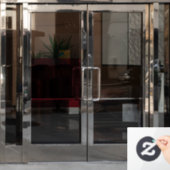 Ruby Red Window Cling 12 Inches Vierkant Raamsticker (Kantoordeur)