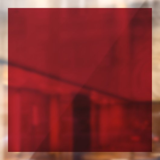 Ruby Red Window Cling 12 Inches Vierkant Raamsticker (Vel 2)