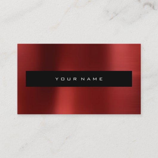 Ruby Red Wine Metallic Black Sommelier Stylist Visitekaartje (Voorkant)