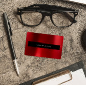 Ruby Red Wine Metallic Black Sommelier Stylist Visitekaartje