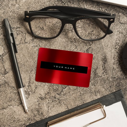 Ruby Red Wine Metallic Black Sommelier Stylist Visitekaartje