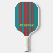Ruby Reef Board Strepen met Naam Pickleball Paddle (Voorkant)