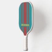 Ruby Reef Board Strepen met Naam Pickleball Paddle (Links)