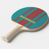 Ruby Reef Board Strepen met Naam Tafeltennisbatje (Voorkant Gekanteld)