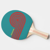 Ruby Reef Curl Strepen met Naam Tafeltennisbatje (Zijkant)