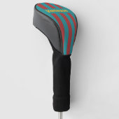 Ruby Reef Pin Strepen met Naam Golfheadcover (Schuin)