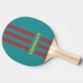 Ruby Reef Pin Strepen met Naam Tafeltennisbatje (Zijkant)