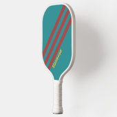 Ruby Reef Strepen met Naam Pickleball Paddle (Links)