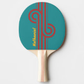 Ruby Reef Stripe Loop met naam Tafeltennisbatje (Voorkant)