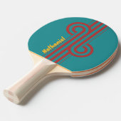 Ruby Reef Stripe Loop met naam Tafeltennisbatje (Voorkant Gekanteld)