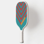 Ruby Reef Vintage Chevron met Naam Pickleball Paddle (Links)