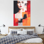 Ruby Reflections Canvas Afdruk (Insitu (Slaapkamer))
