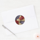 Ruby Rhinestone Bow-Stickers Ronde Sticker (Envelop)