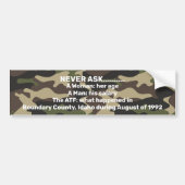Ruby Ridge/ATF bumper sticker (Voorkant)