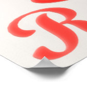 Ruby Rocks ontwerp rode en melloge crème Poster (Hoek)