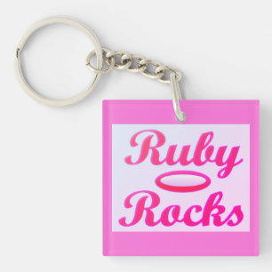 Ruby Rocks-ontwerp SWEET PINK Sleutelhanger