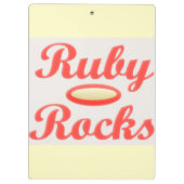 RUBY ROCKS ROOD EN CRÈME KLEMBORD (Achterkant)