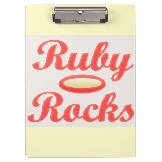 RUBY ROCKS ROOD EN CRÈME KLEMBORD (Voorkant)