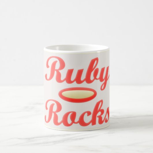 RUBY ROCKS ROOD EN CRÈME KOFFIE MOK (Center)