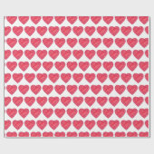 Ruby rode harten waterverf juwelen met patroon wra cadeaupapier (Vlak)