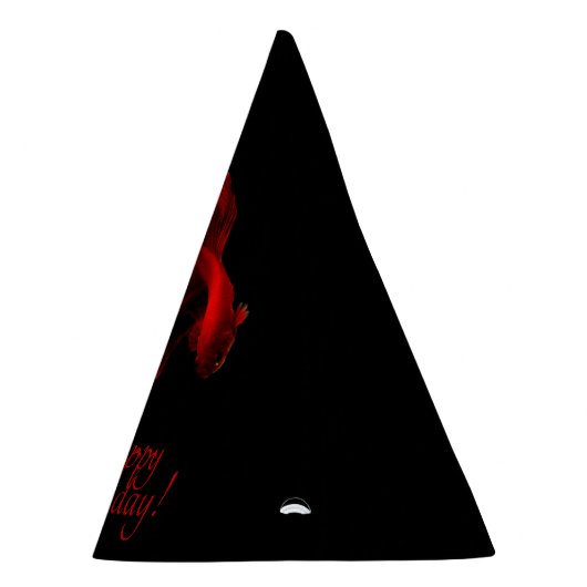 Ruby Rode Siamese Vechtvissen Feesthoedjes (Rechts)