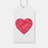 Ruby rode sieraden hart waterverf kunst cadeau lab cadeaulabel (Voorkant)