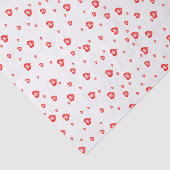 Ruby rode valentijnen hartritme patroon tissuepapier (Detail)