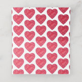 Ruby rode waterverf 40e bruiloft plaats kaarten plaatskaartje (Binnenkant ongevouwen)